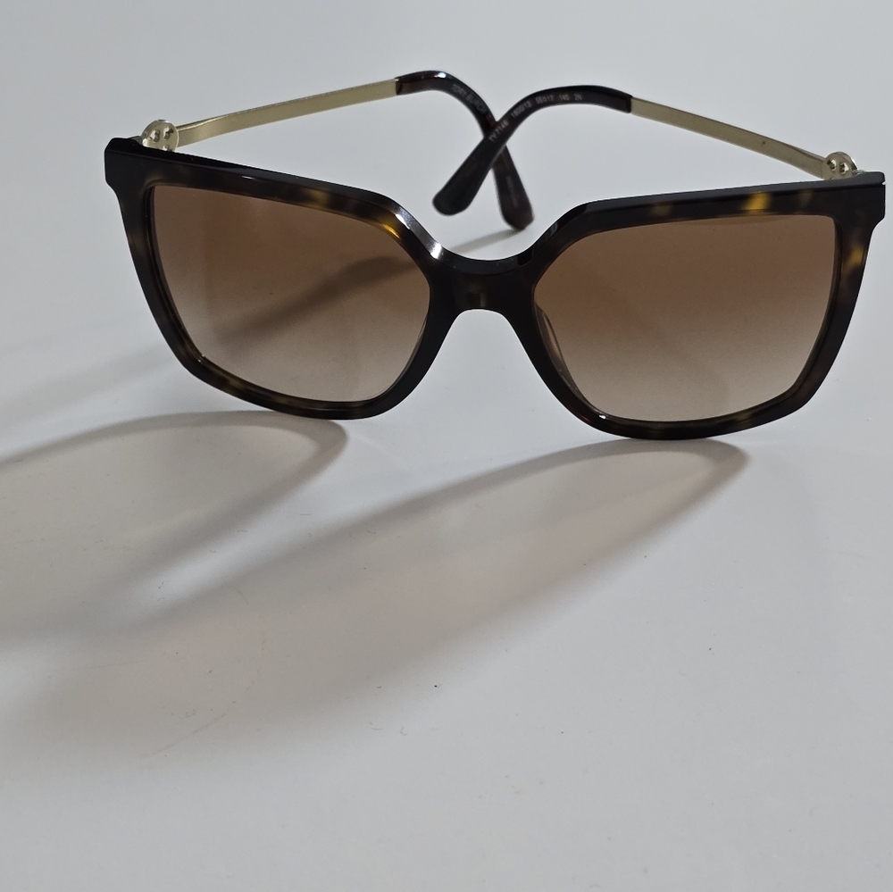 Tory Burch square dark tortoise sunglasses
